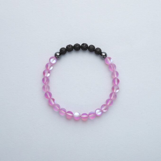 Glow Glass (Pink) Anxiety Bracelet - Image 4