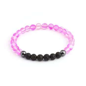 Glow Glass (Pink) Anxiety Bracelet