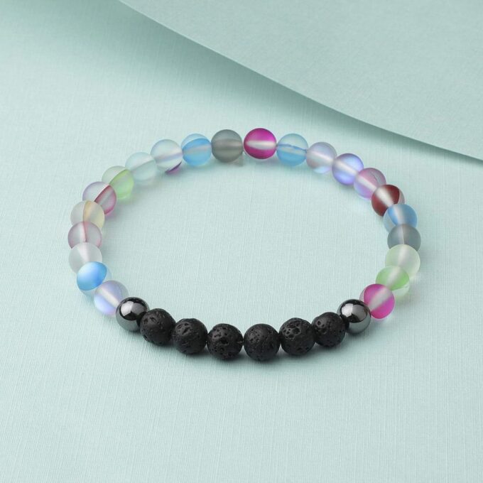Glow Glass (Rainbow) Anxiety Bracelet - Image 2