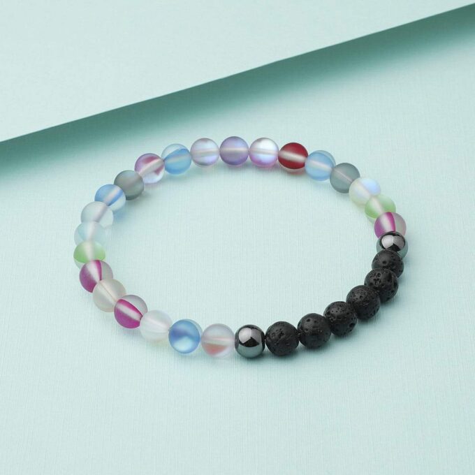Glow Glass (Rainbow) Anxiety Bracelet - Image 3