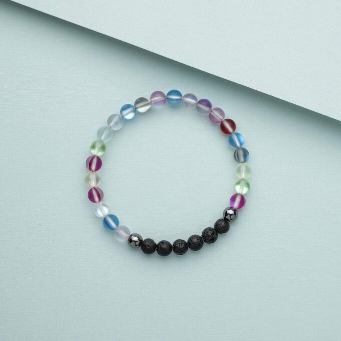 Glow Glass (Rainbow) Anxiety Bracelet - Image 4