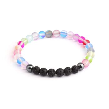 Glow Glass (Rainbow) Anxiety Bracelet