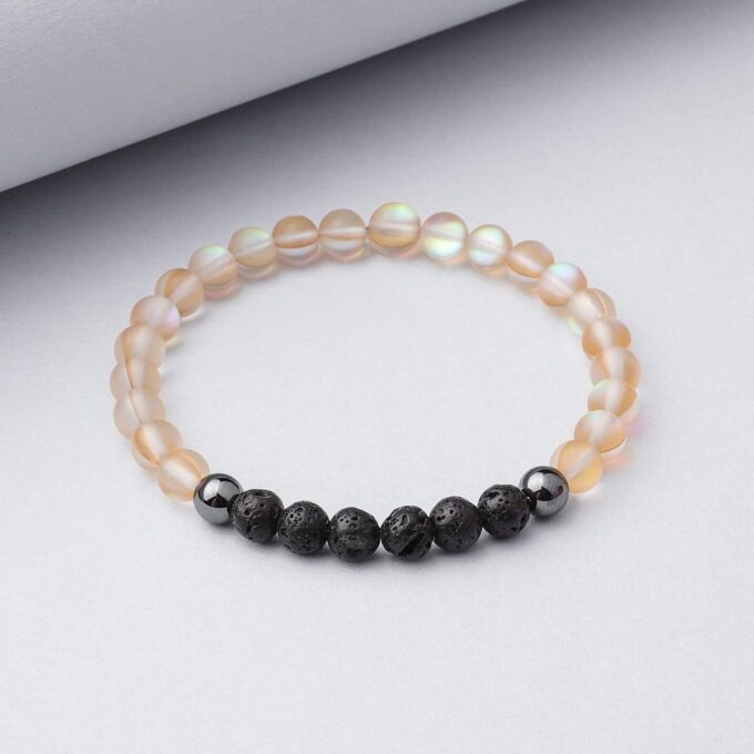 Glow Glass (Champagne) Anxiety Bracelet - Image 2