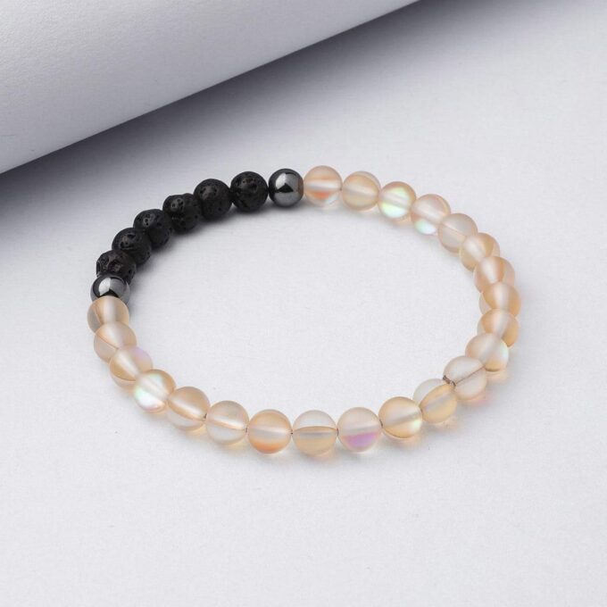 Glow Glass (Champagne) Anxiety Bracelet - Image 3