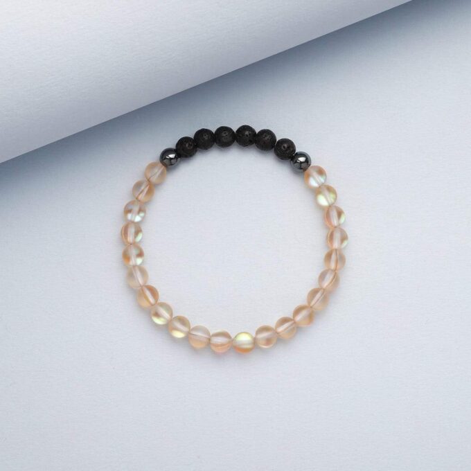 Glow Glass (Champagne) Anxiety Bracelet - Image 4