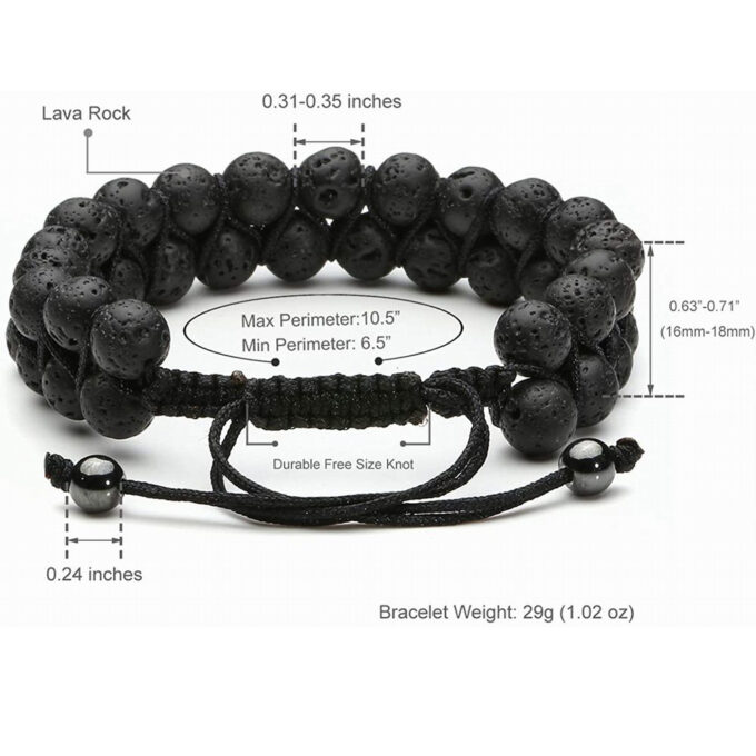Lava Rock Stone Anxiety  Bracelet - Image 4
