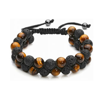Lava Rock Stone Anxiety  Bracelet-Tigers Eye