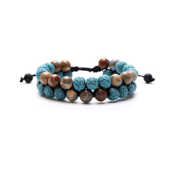 Lava Stone Anxiety Bracelet- Blue