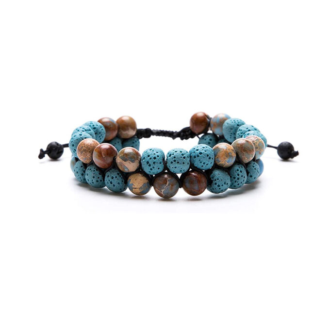 Lava Stone Anxiety Bracelet- Blue