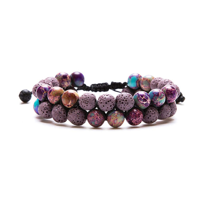 Lava Stone  Anxiety Bracelet - Purple