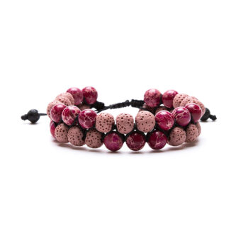 Lava Stone Anxiety Bracelet - pink