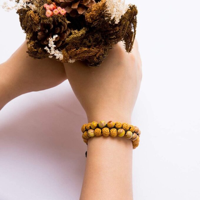 Lava Stone Anxiety  Bracelet - yellow - Image 6