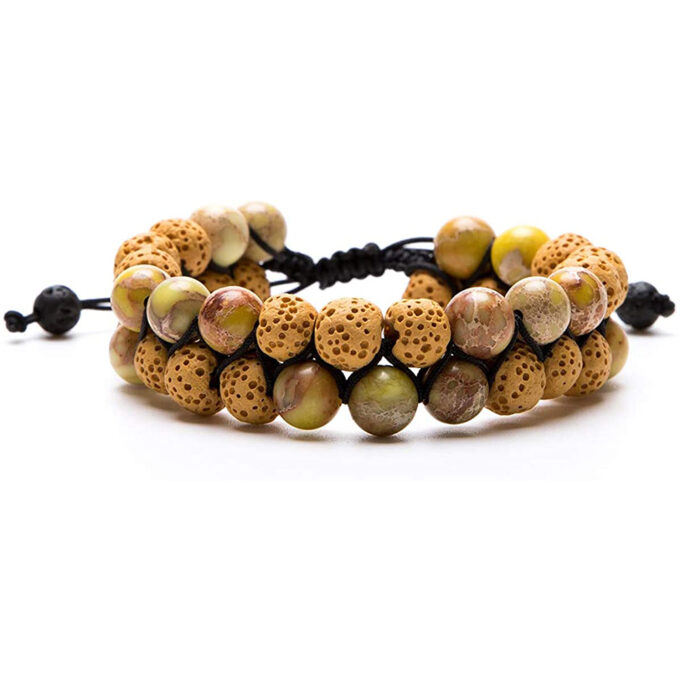 Lava Stone Anxiety  Bracelet - yellow - Image 7