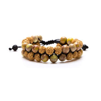 Lava Stone Anxiety  Bracelet - yellow
