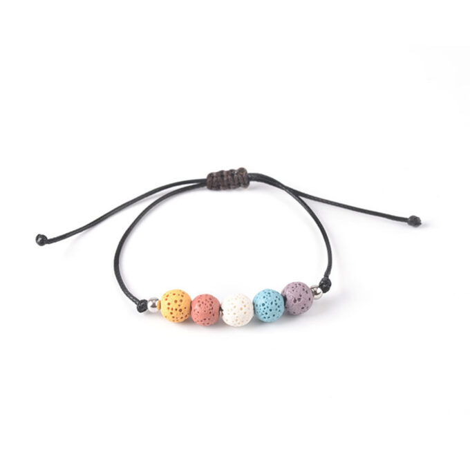 Rainbow Lava Rock Adjustable Anxiety Bracelets - Image 13