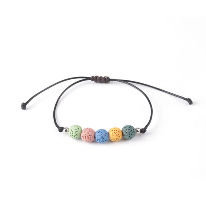 Rainbow Lava Rock Adjustable Anxiety Bracelets - Image 12
