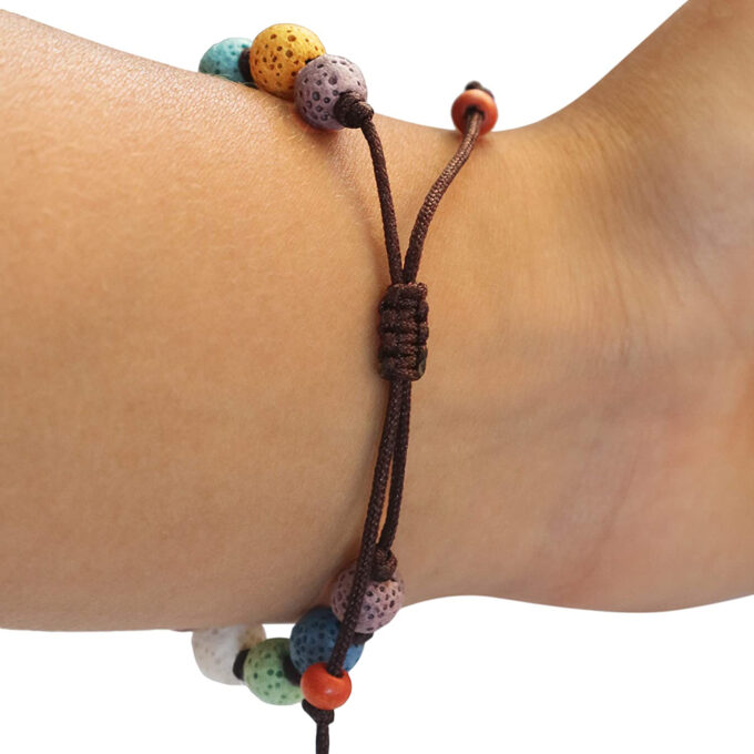 Rainbow Lava Rock Anxiety Bracelets - Image 5