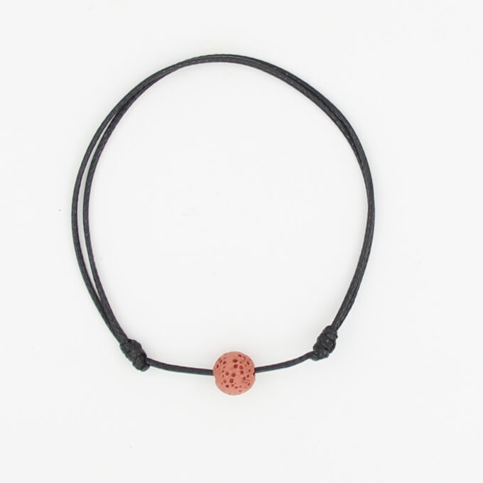 Single Lava Rock Adjustable Anxiety Bracelet - Image 6
