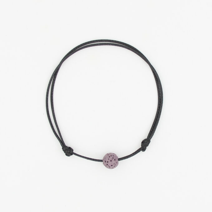 Single Lava Rock Adjustable Anxiety Bracelet - Image 5