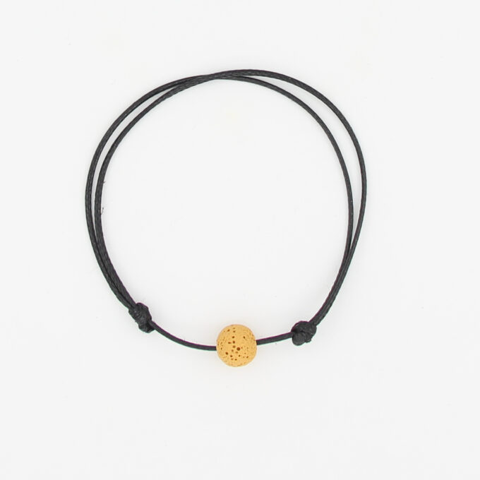 Single Lava Rock Adjustable Anxiety Bracelet - Image 10