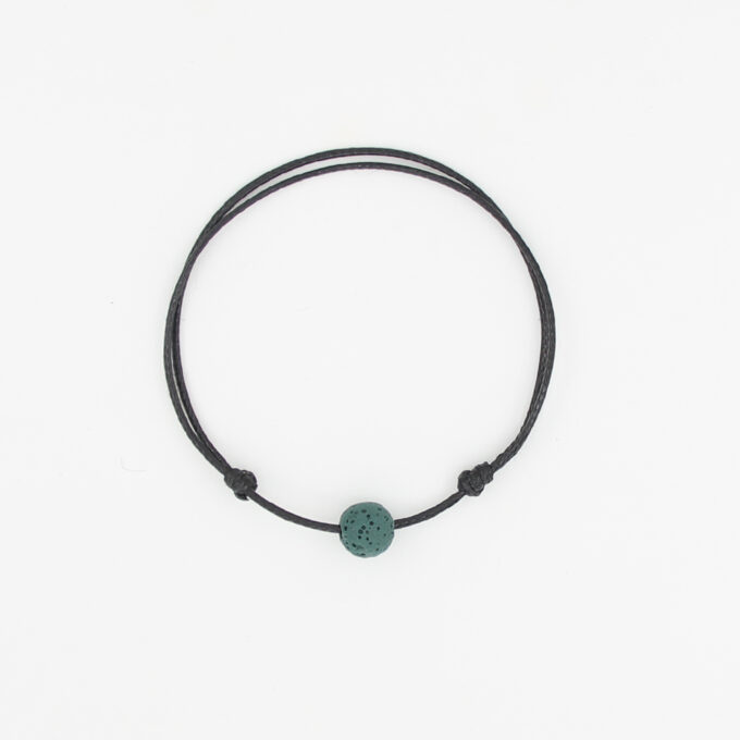 Single Lava Rock Adjustable Anxiety Bracelet - Image 9