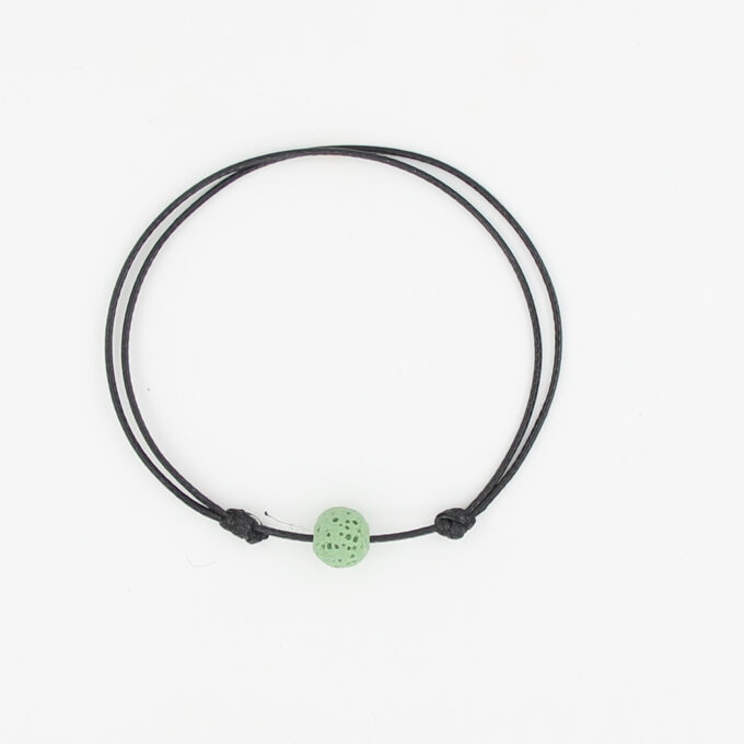 Single Lava Rock Adjustable Anxiety Bracelet - Image 7