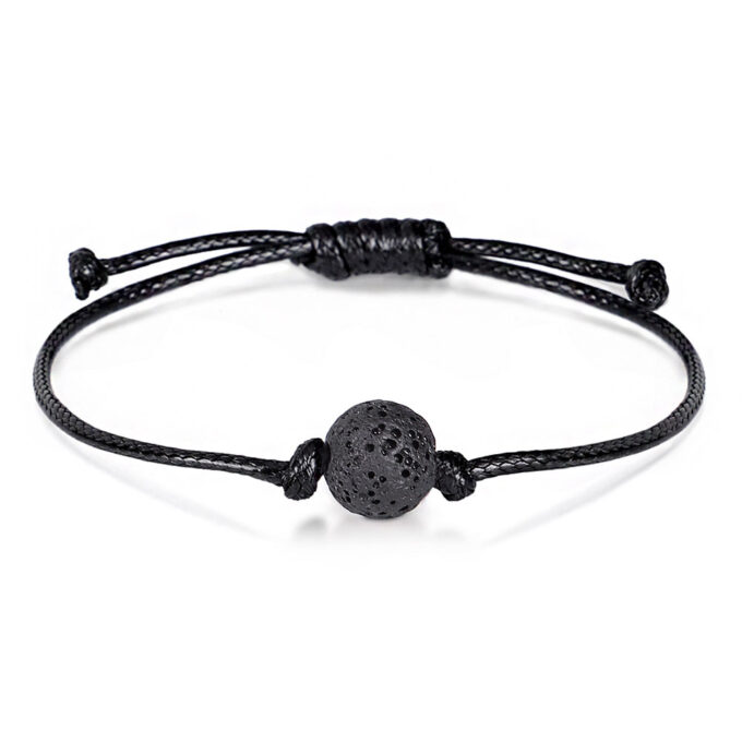 Colorful Lava Stone Beads Adjustable Anxiety Bracelet - Image 9