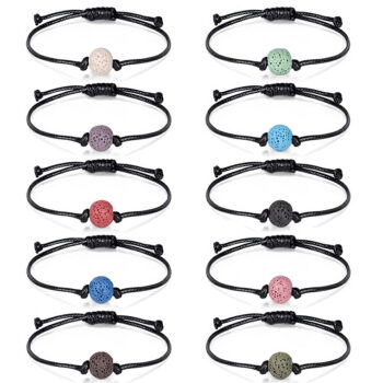 Colorful Lava Stone Beads Adjustable Anxiety Bracelet