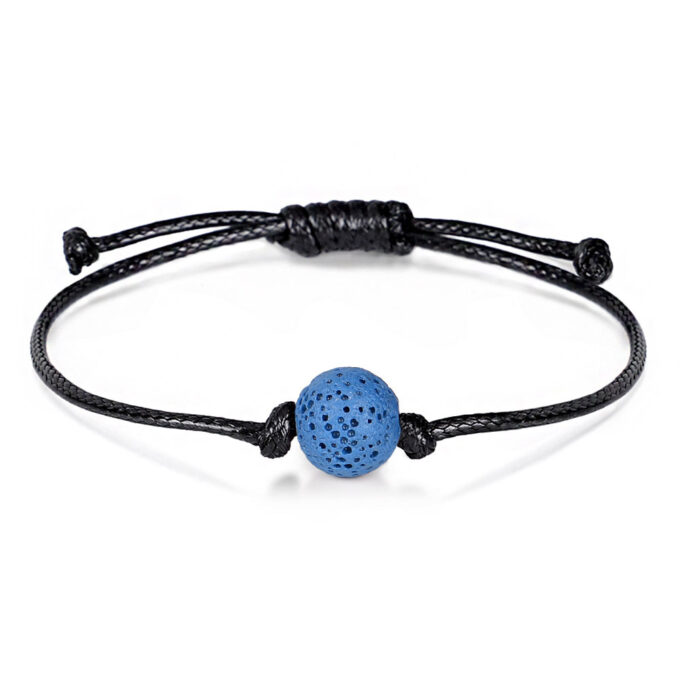 Colorful Lava Stone Beads Adjustable Anxiety Bracelet - Image 6