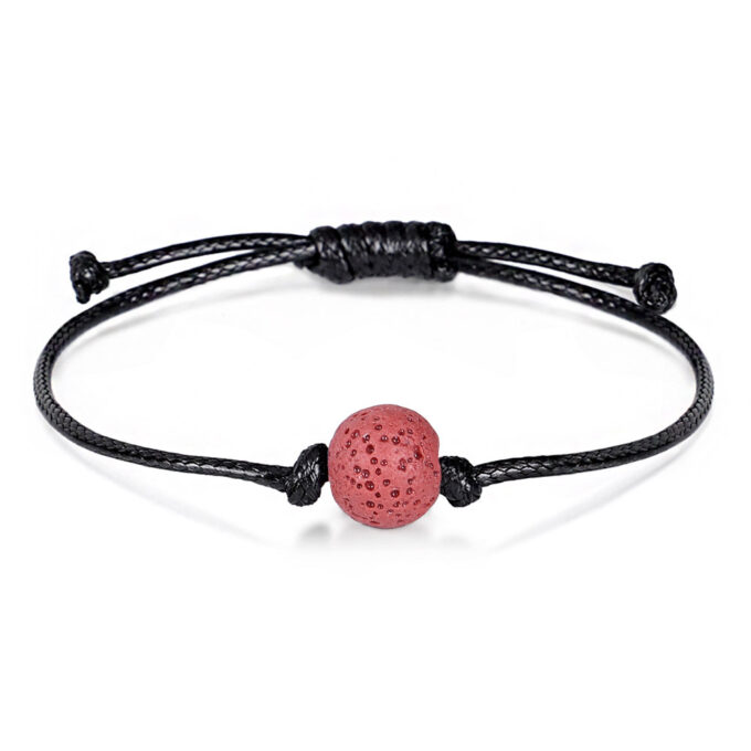 Colorful Lava Stone Beads Adjustable Anxiety Bracelet - Image 5