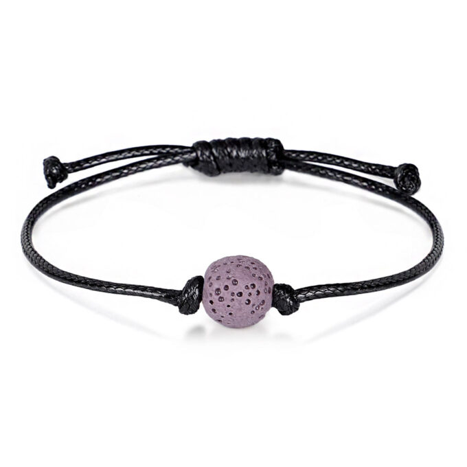 Colorful Lava Stone Beads Adjustable Anxiety Bracelet - Image 4
