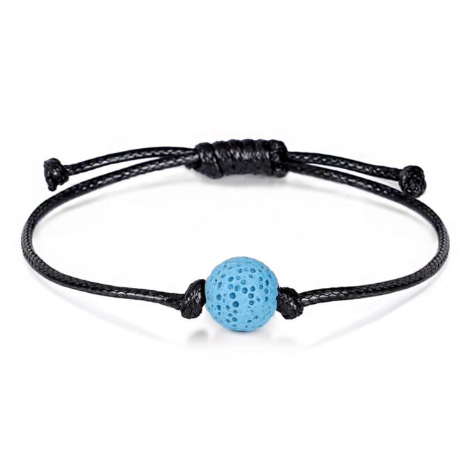 Colorful Lava Stone Beads Adjustable Anxiety Bracelet - Image 2