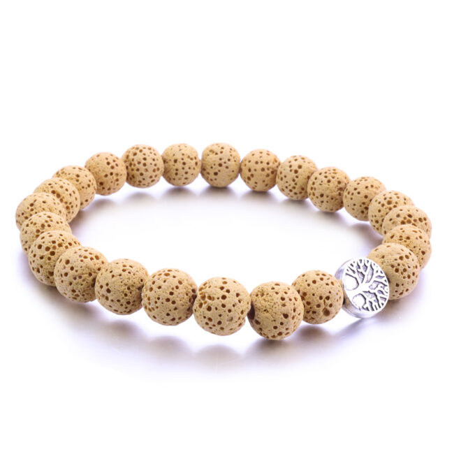 Colorful Lava Stone Beads life Tree Anxiety Bracelet - Image 7